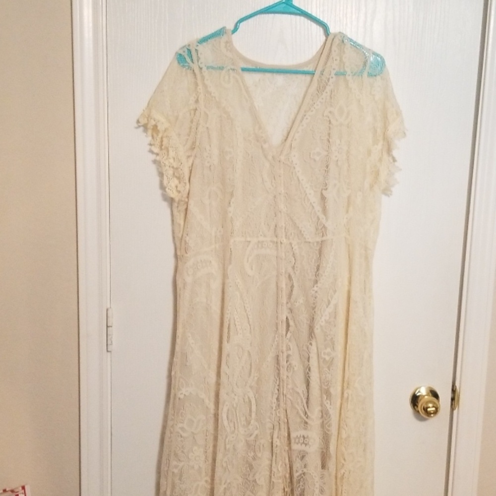 Lace dress with slip